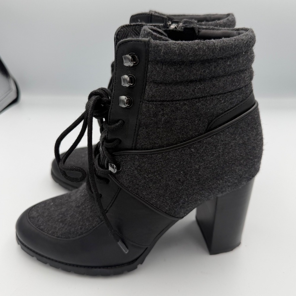 Antonio Melani Ankle Boots Womens 7.5 Black Excellent Wool Blend